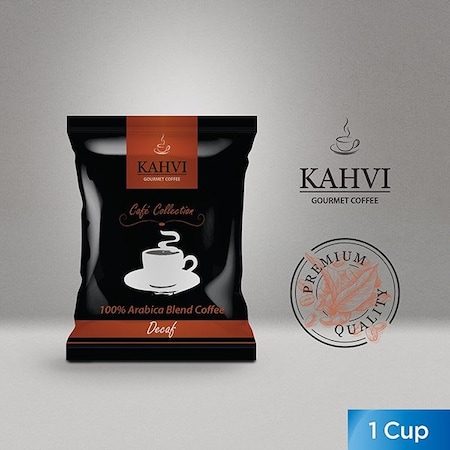 Kahvi Decaf Coffee , 1 Cup Pouch 200/Cs, 200PK C-CF-KAH-1D